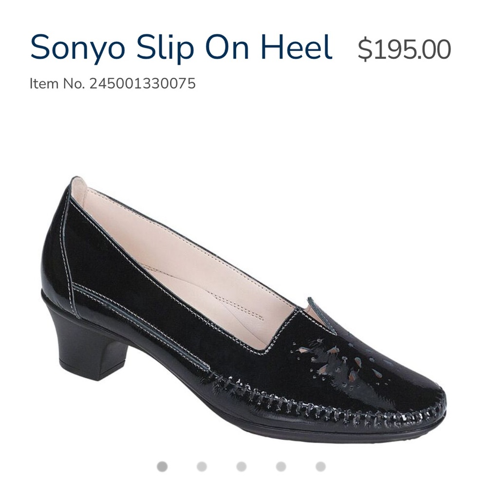 NEW Sony Slip on Heels Black Patent Leather SAS sz 8 NEW without tags